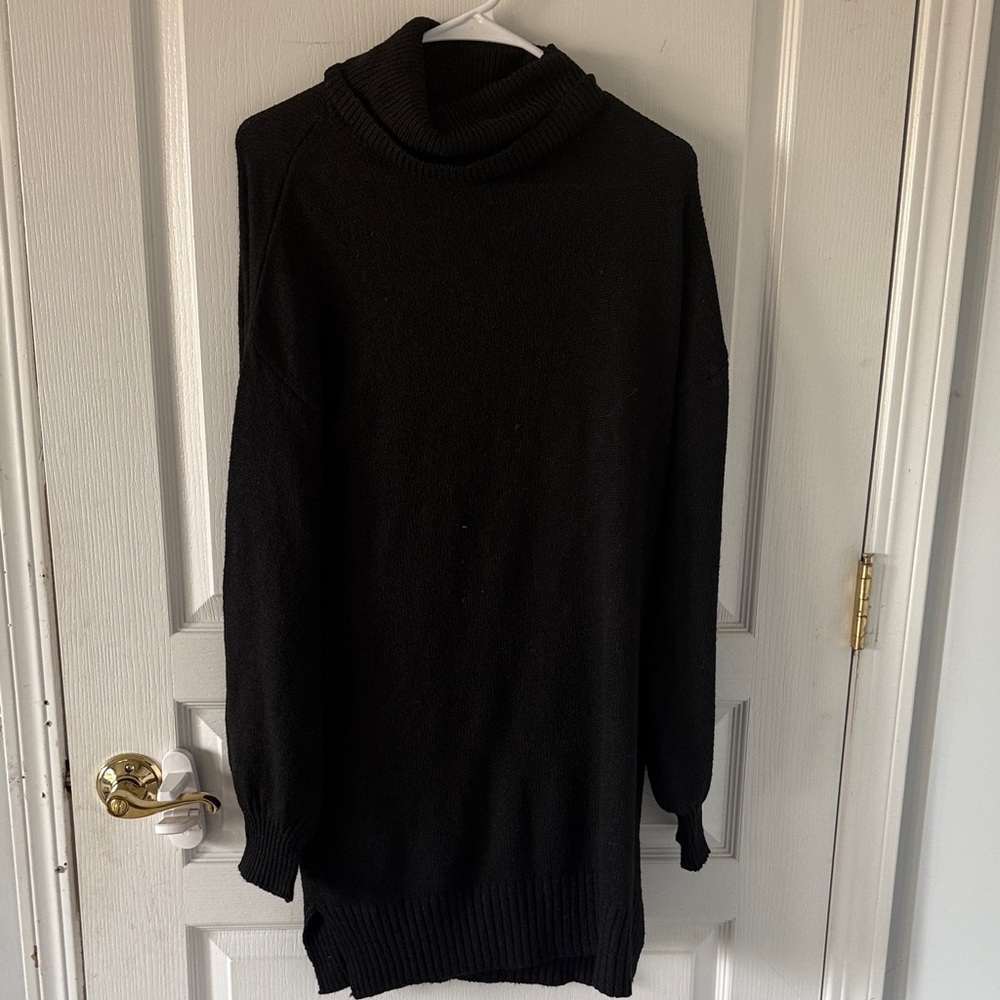 Black Turtleneck Sweater Dress